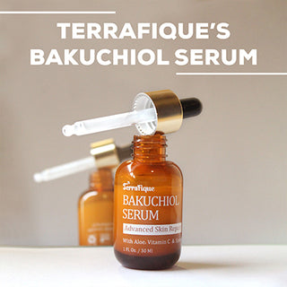 terrafique bakuchiol serum open bottle